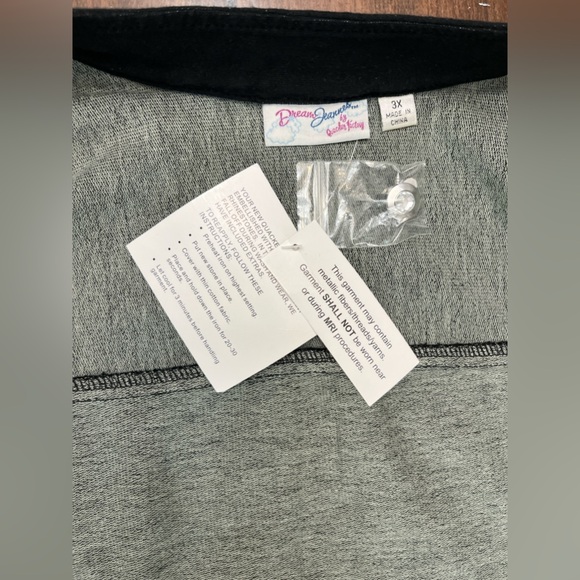 Dream Jeannes Quacker Factory Jacket Size 3X Black Rhinestones QVC Fall‎ Comfy - Picture 8 of 16